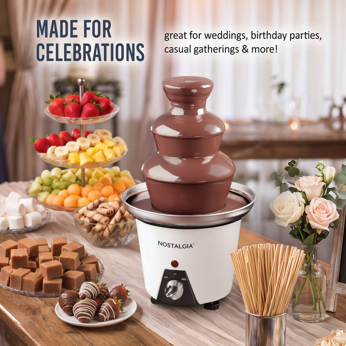 Nostalgia 3-Tier Chocolate Fondue Fountain