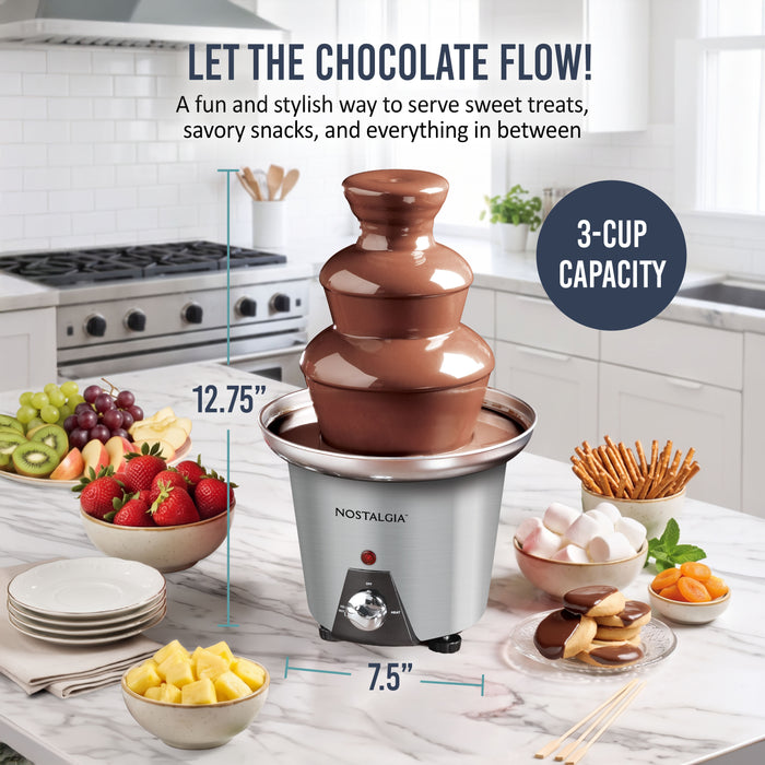 Nostalgia 3-Tier Chocolate Fondue Fountain