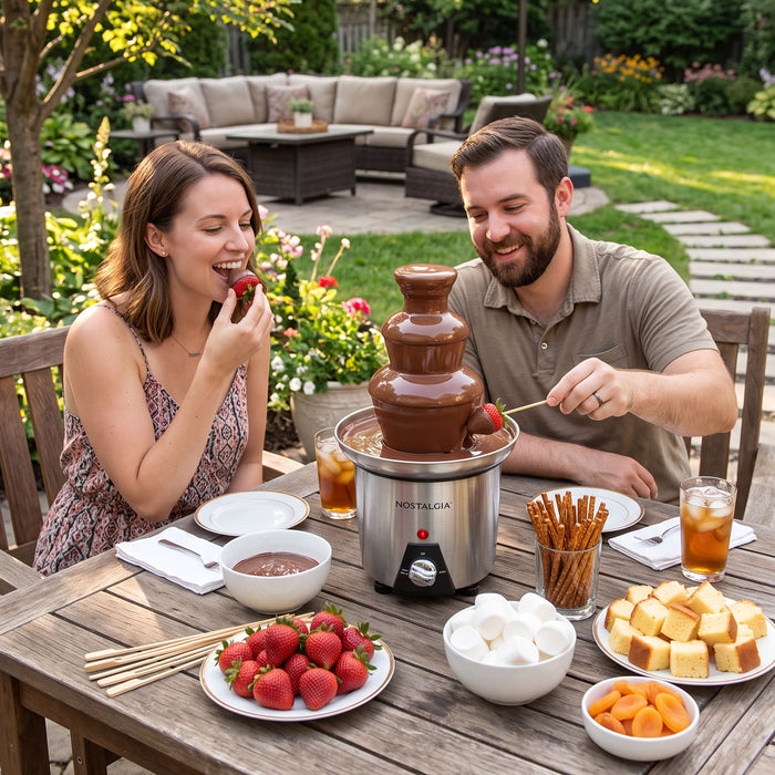 Nostalgia 3-Tier Chocolate Fondue Fountain