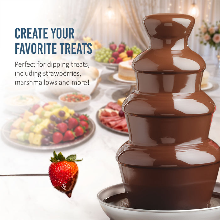 4-Tier 2-pound Stainless Steel Chocolate Fondue Fountain