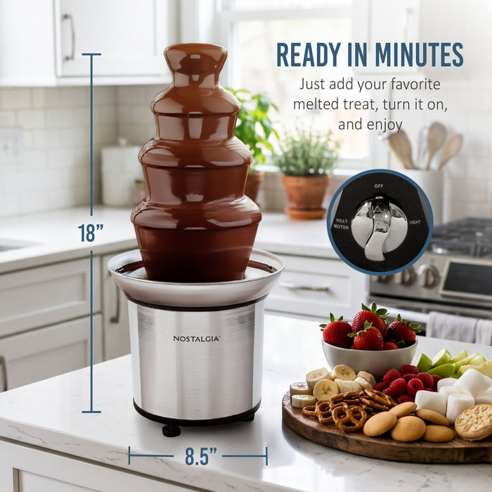 4-Tier 2-pound Stainless Steel Chocolate Fondue Fountain