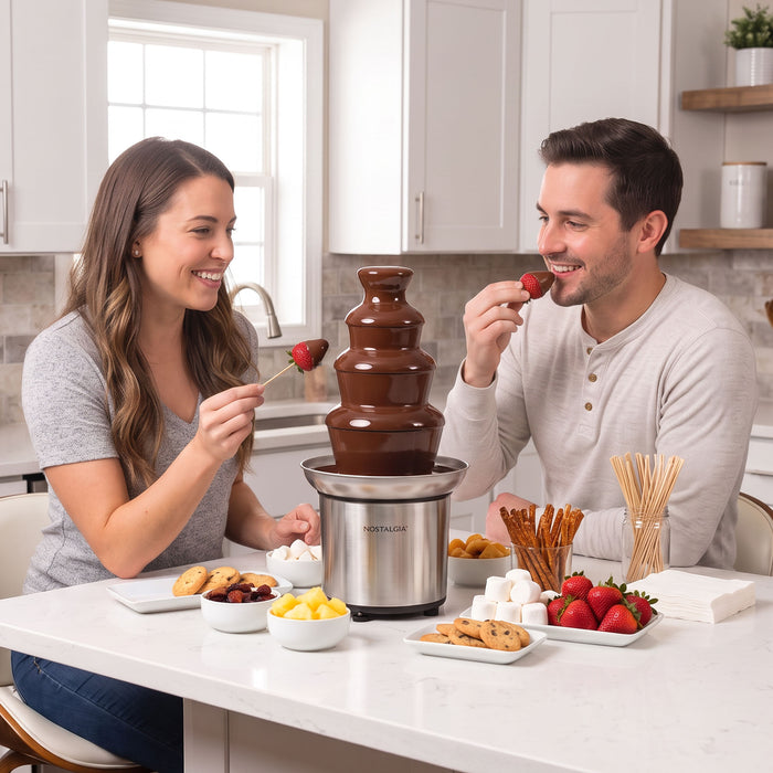 4-Tier 2-pound Stainless Steel Chocolate Fondue Fountain