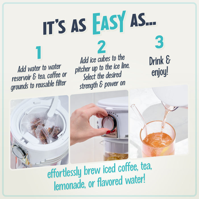 Café' Ice 3-Quart Iced Coffee and Tea Brewing System