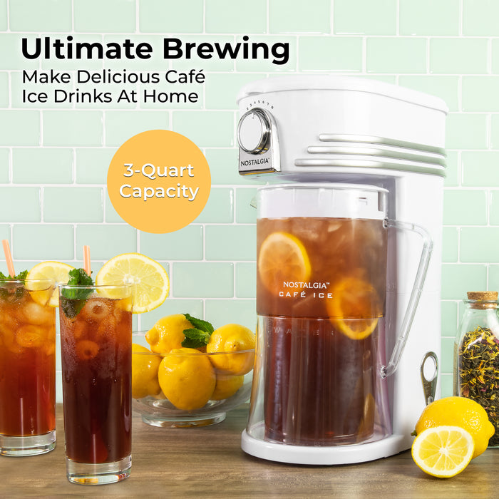 Café' Ice 3-Quart Iced Coffee and Tea Brewing System — Nostalgia Products