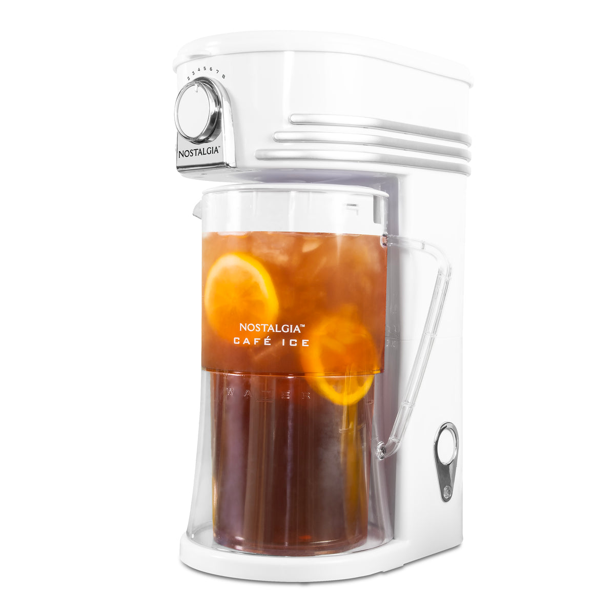 Nostalgia Café' Ice 3-Quart Iced Coffee and Tea Brewing System with Plastic  Pitcher, Black 