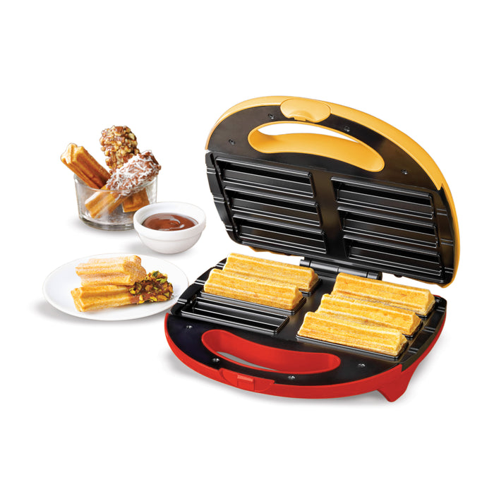 Nostalgia Electric Churro Maker, Red and Yellow