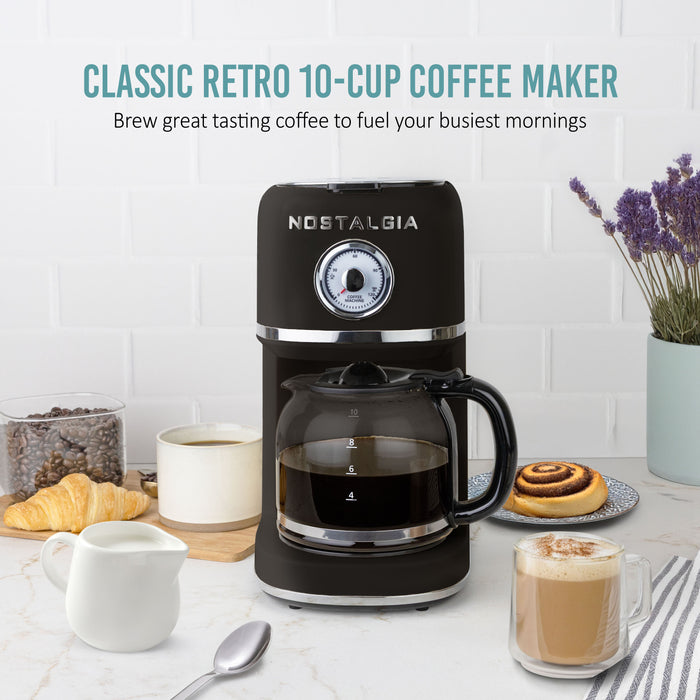 Nostalgia Classic Retro 10 Cup Coffee Maker