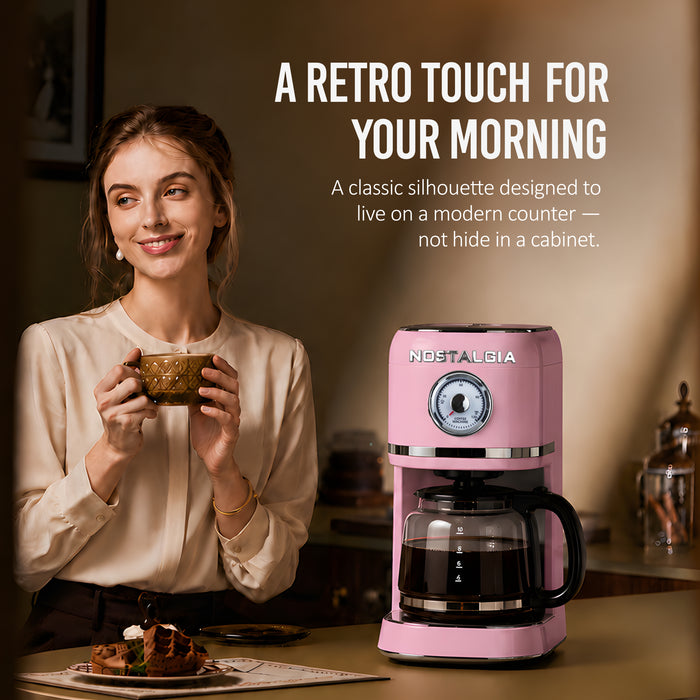 Nostalgia Classic Retro 10 Cup Coffee Maker