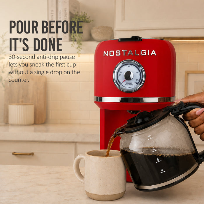 Nostalgia Classic Retro 10 Cup Coffee Maker