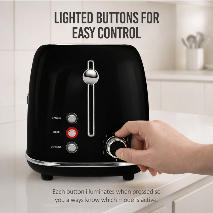 Classic Retro 4- Slice Toaster