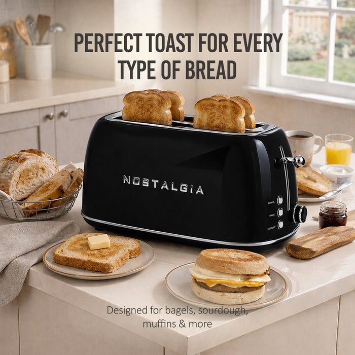Classic Retro 4- Slice Toaster