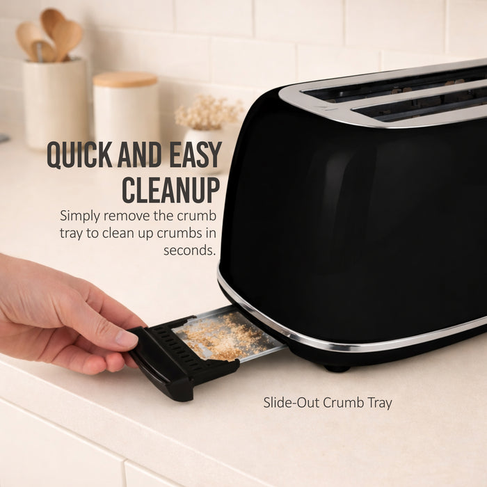 Classic Retro 4- Slice Toaster