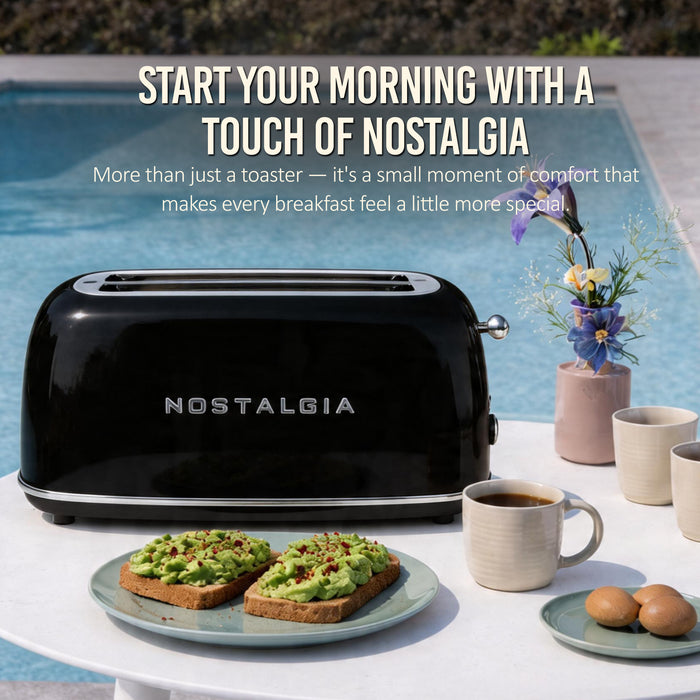 Classic Retro 4- Slice Toaster