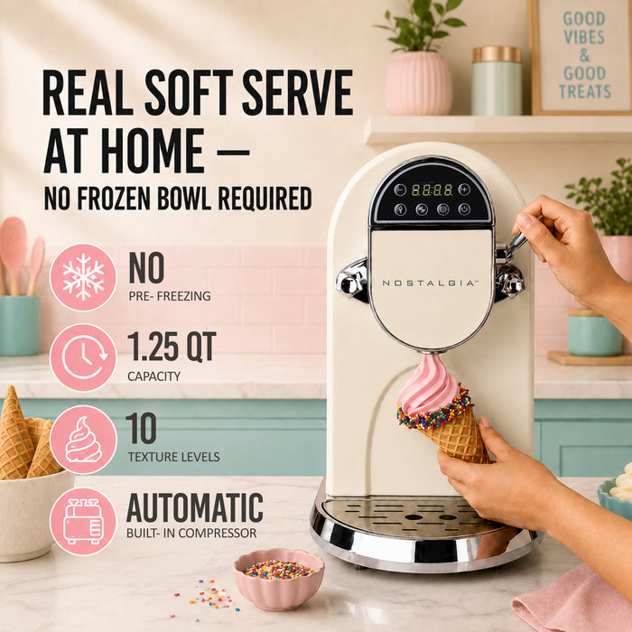 Professional 1.25 Qt Soft Serve Ice Cream Machine