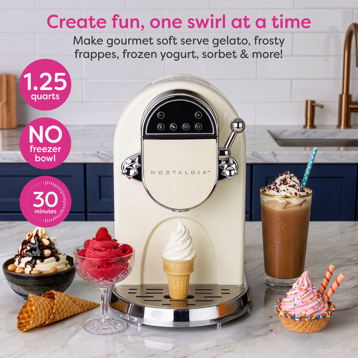 Professional 1.25 Qt Soft Serve Ice Cream Machine