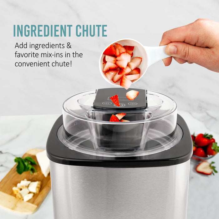 Stainless Steel 2-Quart Digital Ice Cream Maker