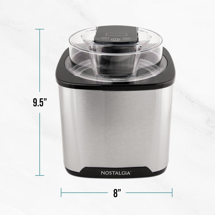 Stainless Steel 2-Quart Digital Ice Cream Maker