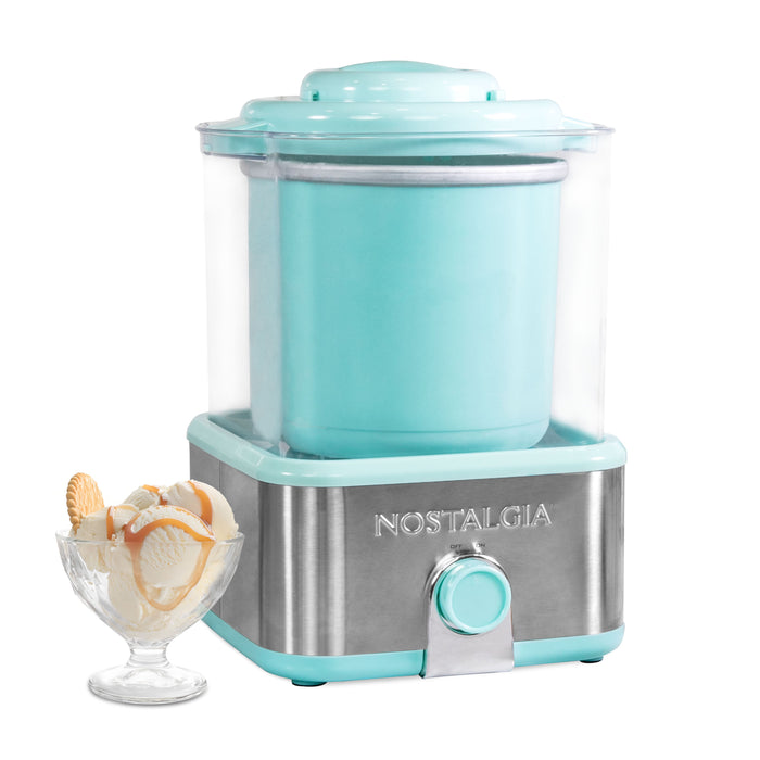 Nostalgia 2 Qt Stainless Steel Ice Cream Maker