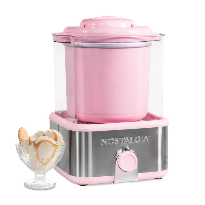 Nostalgia 2 Qt Stainless Steel Ice Cream Maker