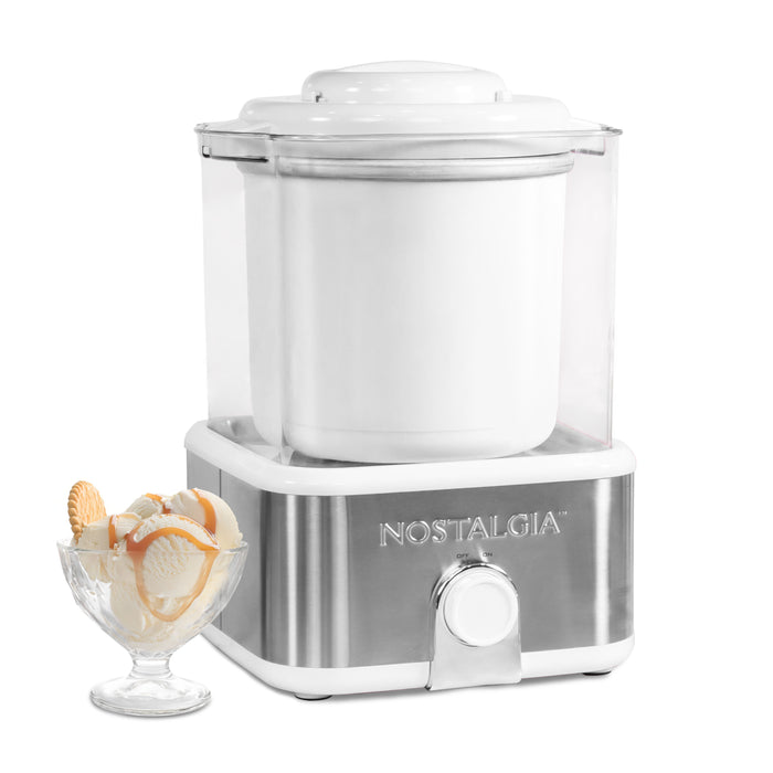 Nostalgia 2 Qt Stainless Steel Ice Cream Maker