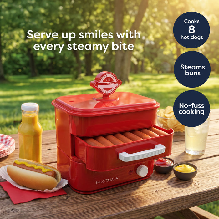 Nostalgia Hot Dog Steamer and Bun Warmer