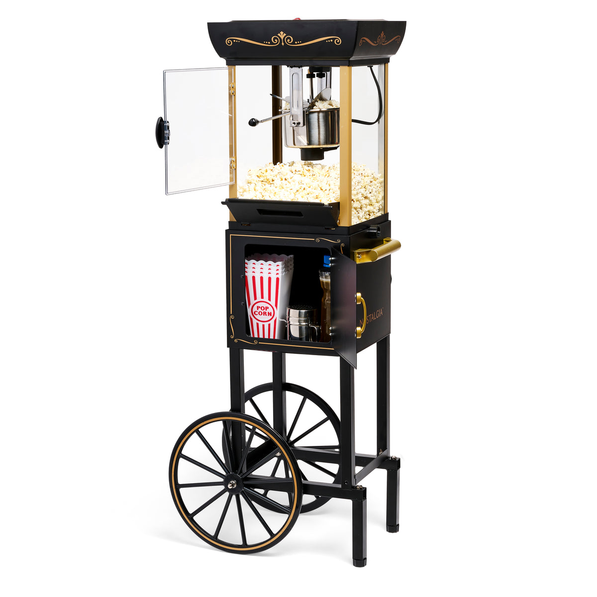 Nostalgia 2.5-Ounce, 10-Cup Popcorn Cart, 48-Inch — Nostalgia Products