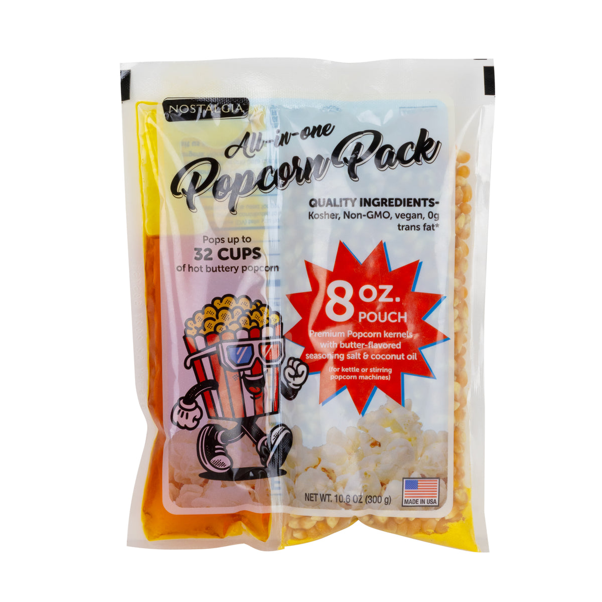 8 oz Popcorn, Oil & Seasoning Salt All-In-One Packs - 24 Count