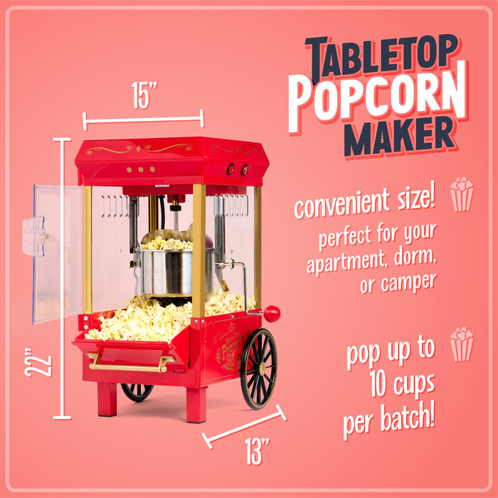 Vintage 2.5-Ounce Kettle Popcorn Maker, Red