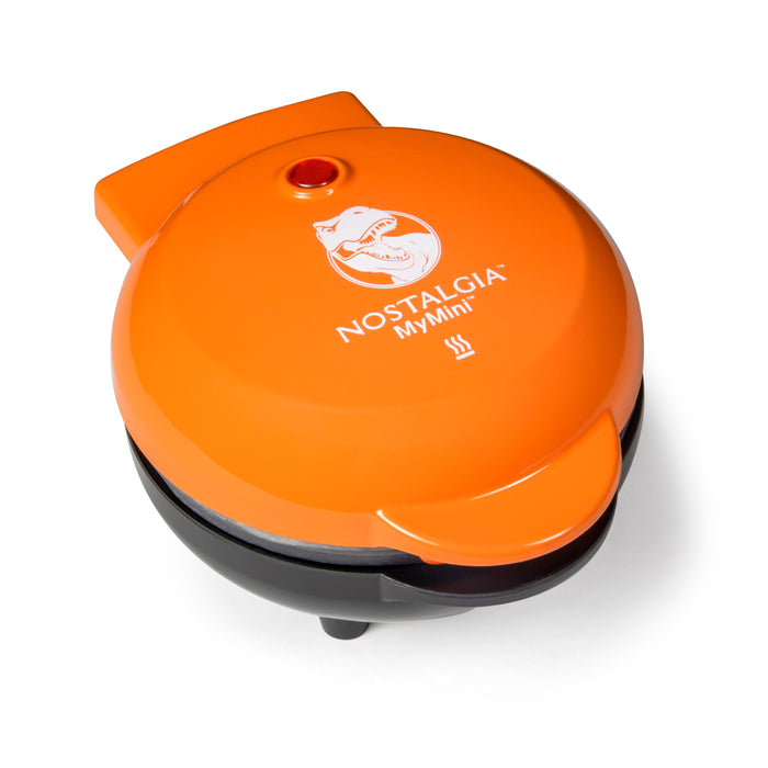 MyMini Dinosaur Shaped Electric Waffle Maker, Orange