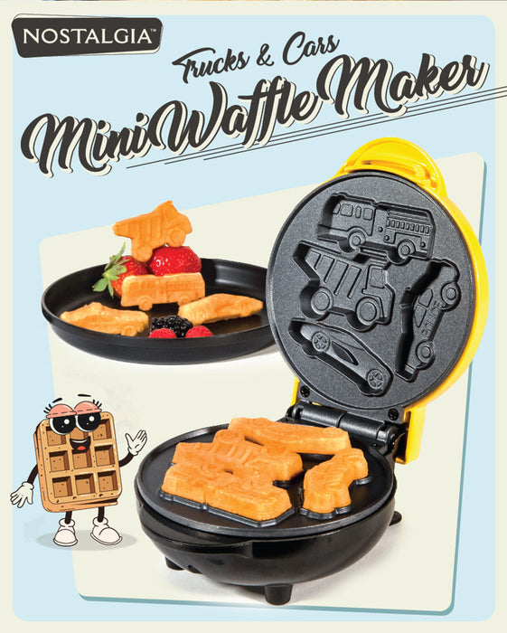MyMini Dinosaur Shaped Electric Waffle Maker, Orange