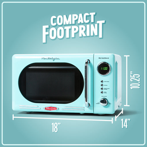 Retro 0.7 Cubic Foot 700-Watt Countertop Microwave Oven - Black — Nostalgia  Products