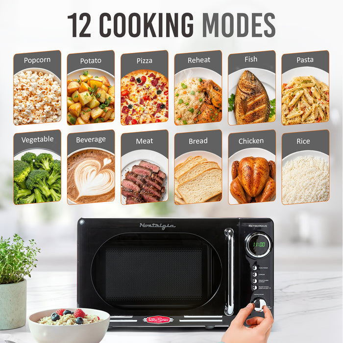 Retro 0.7 cu. ft. 700-Watt Countertop Microwave Oven