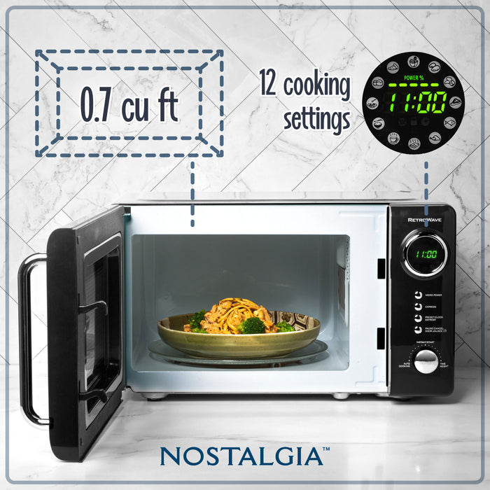 Retro 0.7 cu. ft. 700-Watt Countertop Microwave Oven