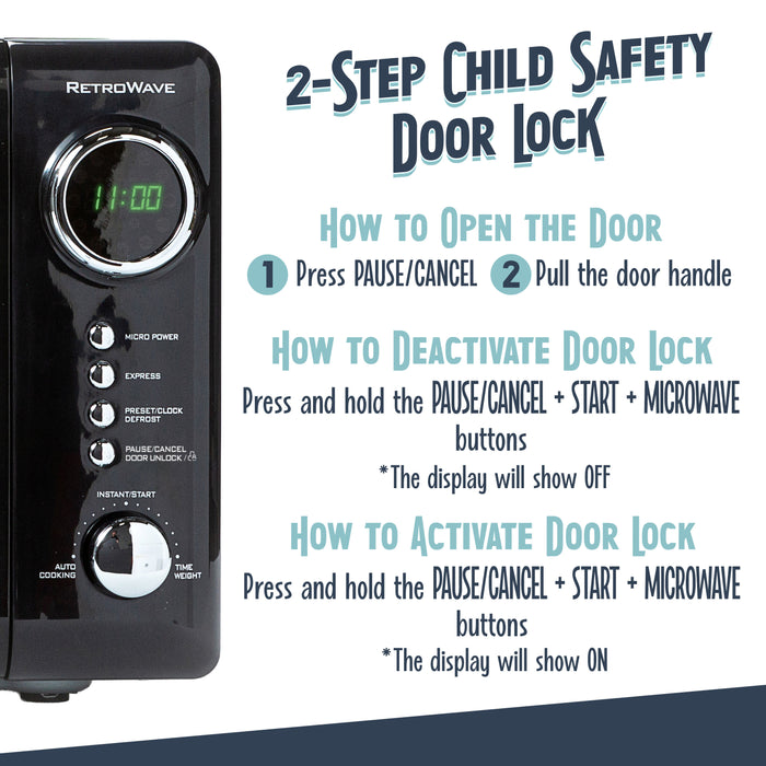 Retro 0.7 cu. ft. 700-Watt Countertop Microwave Oven