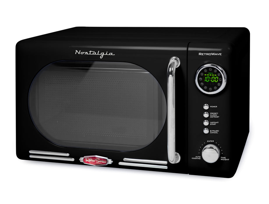 Retro 0.7 Cubic Foot 700-Watt Countertop Microwave Oven - Black