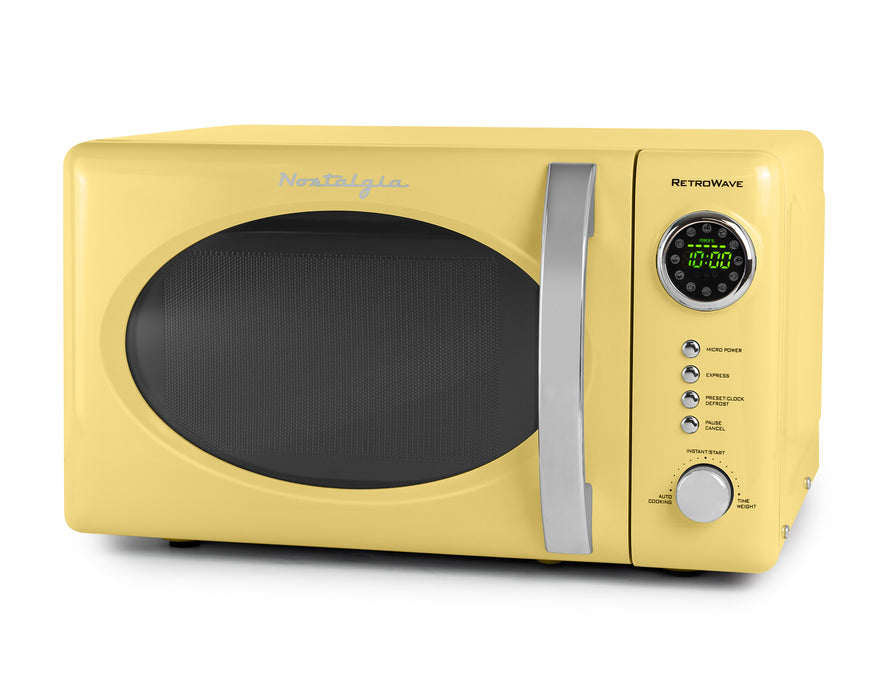 Retro 0.7 Cubic Foot 700-Watt Countertop Microwave Oven - Yellow