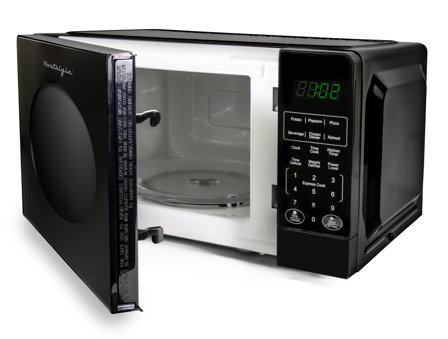 Retro 0.7 Cubic Foot Countertop Microwave Oven - Black