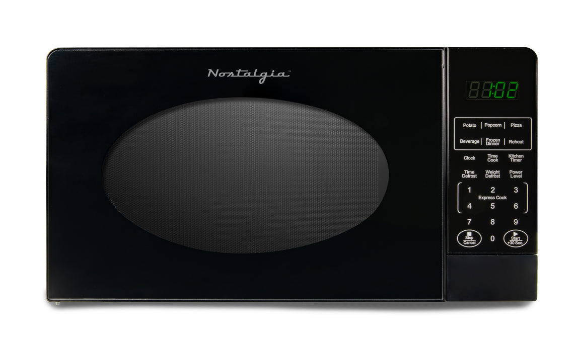 Retro 0.7 Cubic Foot Countertop Microwave Oven - Black (Derivative)