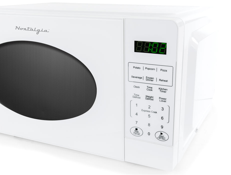 Retro 0.7 Cubic Foot Countertop Microwave Oven