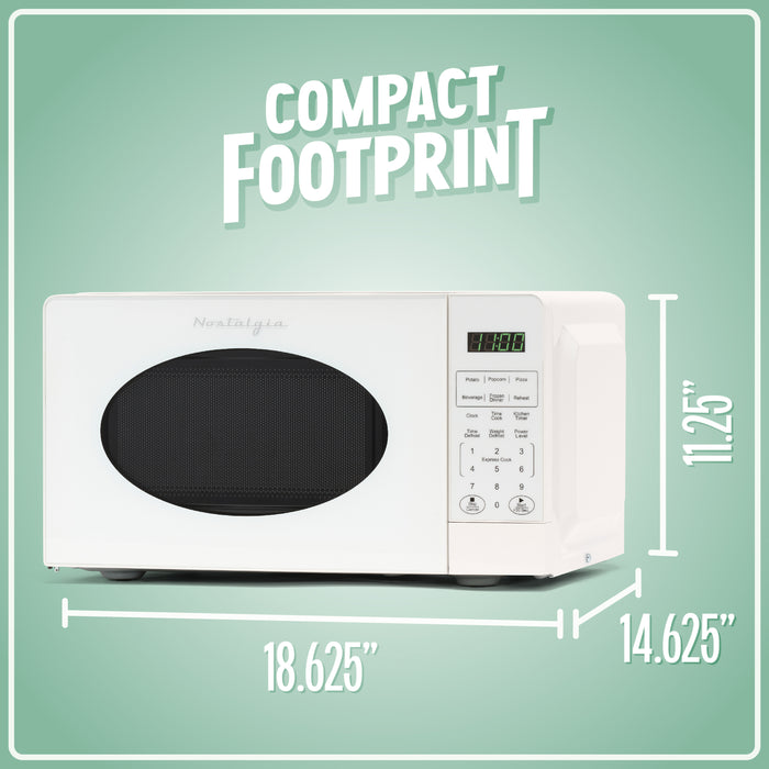 Retro 0.7 Cubic Foot Countertop Microwave Oven