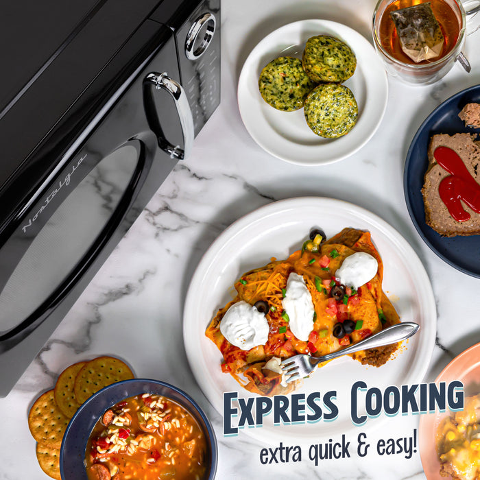 Nostalgia Retro 1.1 Cu Ft Countertop Microwave