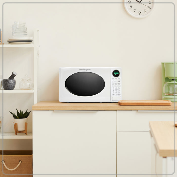 Retro 0.7 Cu Ft Retro Microwave + Accessory Bundle