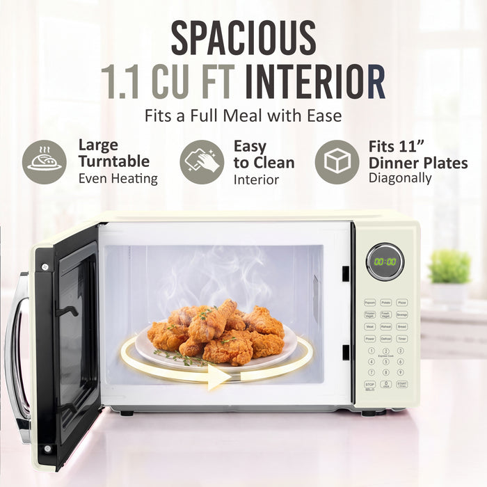 Retro 1.1 cu. ft. Countertop Microwave Oven