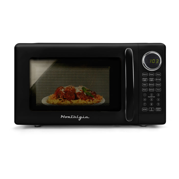 Nostalgia Retro 700W Microwave Oven – 0.7 Cu Ft Capacity