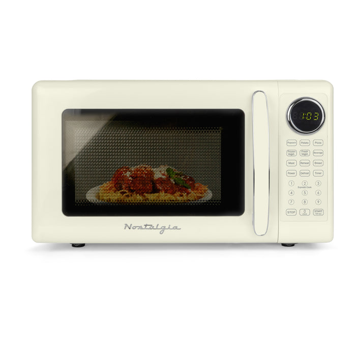 Nostalgia Retro 700W Microwave Oven – 0.7 Cu Ft Capacity