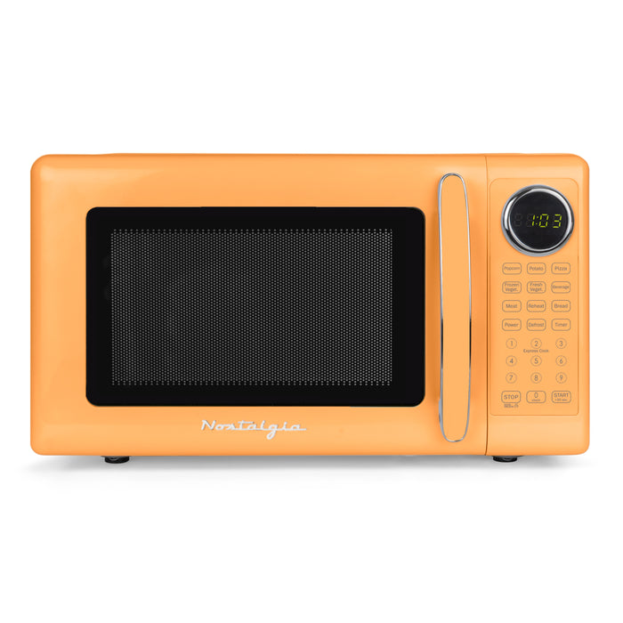 Nostalgia Retro 700W Microwave Oven – 0.7 Cu Ft Capacity