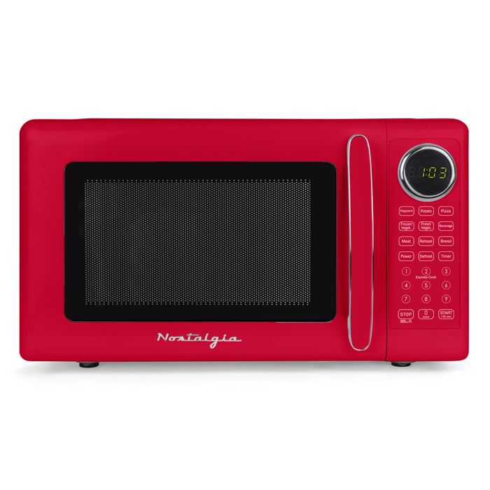Nostalgia Retro 700W Microwave Oven – 0.7 Cu Ft Capacity