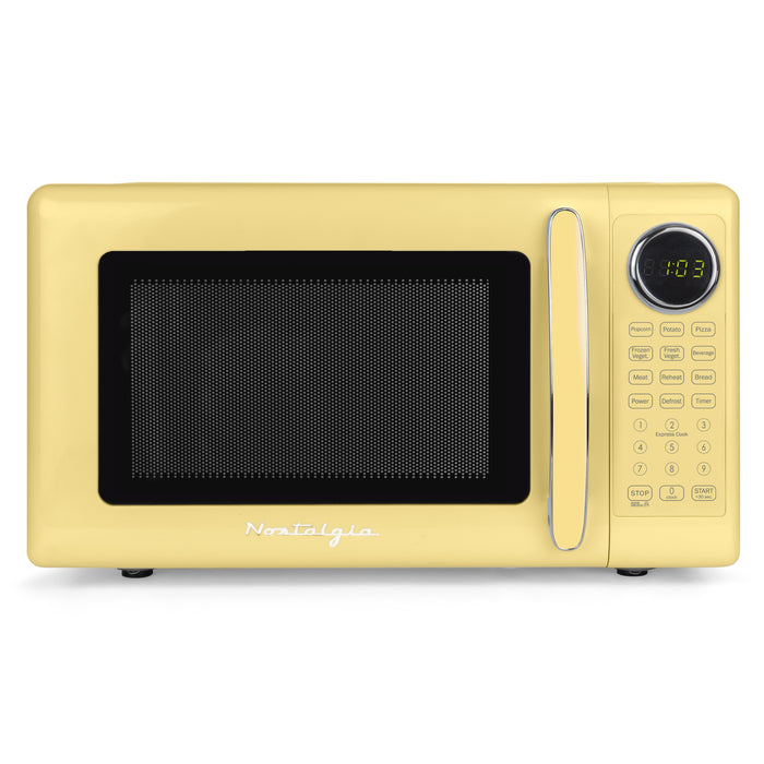 Nostalgia Retro 700W Microwave Oven – 0.7 Cu Ft Capacity