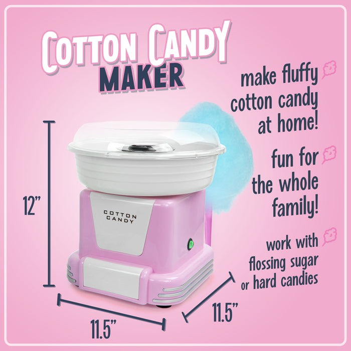 Hard & Sugar-Free Candy Cotton Candy Maker, Pink