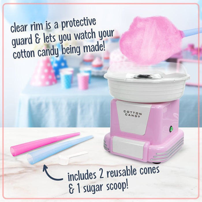 Hard & Sugar-Free Candy Cotton Candy Maker, Pink